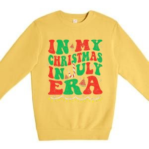 In My Christmas In July Era Funny Xmas Summer Premium Crewneck Sweatshirt