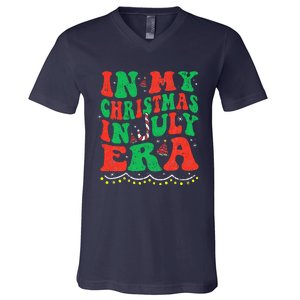 In My Christmas In July Era Funny Xmas Summer V-Neck T-Shirt