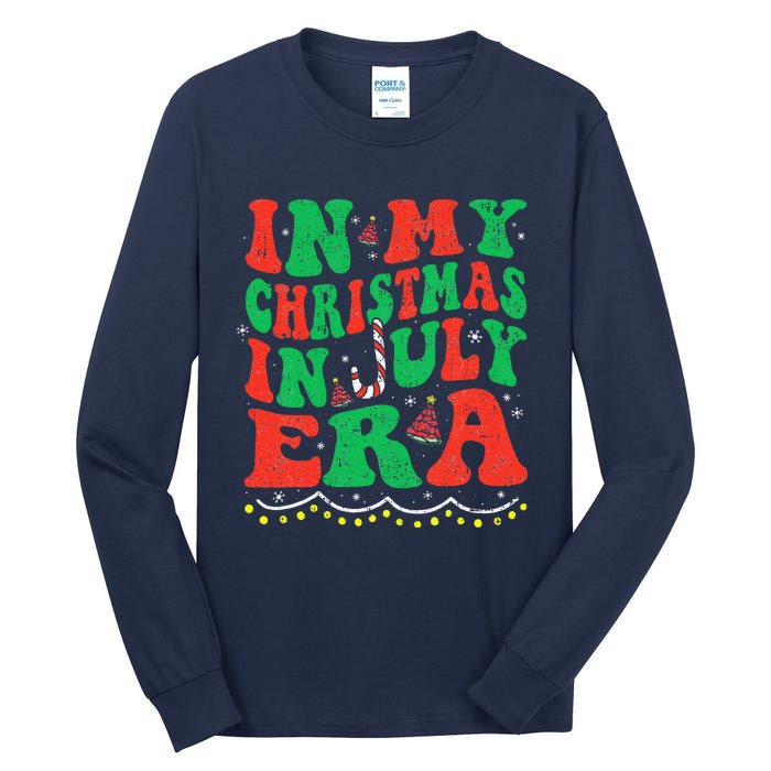 In My Christmas In July Era Funny Xmas Summer Tall Long Sleeve T-Shirt