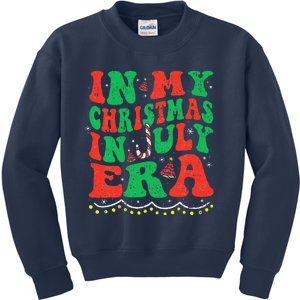 In My Christmas In July Era Funny Xmas Summer Kids Sweatshirt