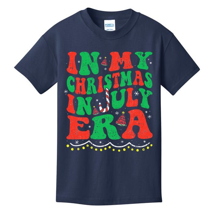 In My Christmas In July Era Funny Xmas Summer Kids T-Shirt