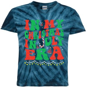 In My Christmas In July Era Funny Xmas Summer Kids Tie-Dye T-Shirt