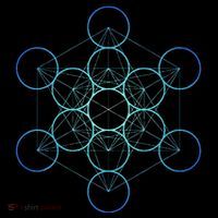 Indigo MetatronS Cube Sacred Geometry Doggie Tank