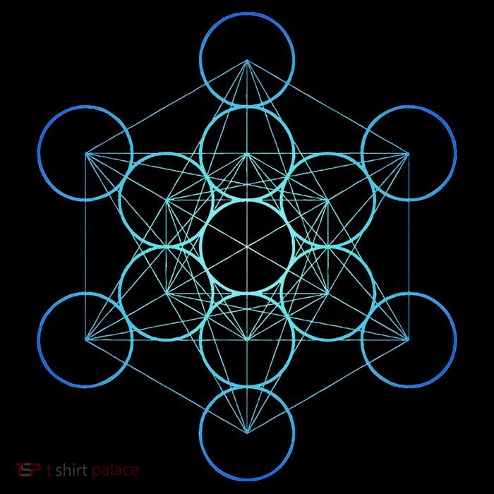 Indigo MetatronS Cube Sacred Geometry Doggie Tank