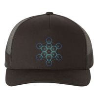 Indigo MetatronS Cube Sacred Geometry Yupoong Adult 5-Panel Trucker Hat