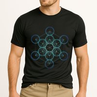 Indigo MetatronS Cube Sacred Geometry Performance Shirt