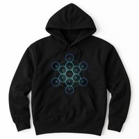 Indigo MetatronS Cube Sacred Geometry Hoodie