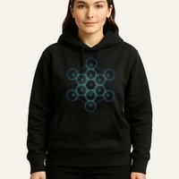 Indigo MetatronS Cube Sacred Geometry Hoodie
