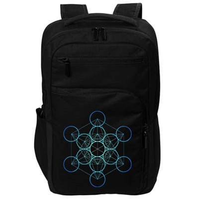 Indigo MetatronS Cube Sacred Geometry Impact Tech Backpack