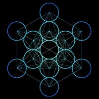Indigo MetatronS Cube Sacred Geometry Sustainable Bucket Hat