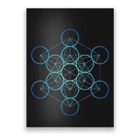 Indigo MetatronS Cube Sacred Geometry Poster