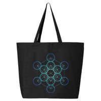 Indigo MetatronS Cube Sacred Geometry 25L Jumbo Tote