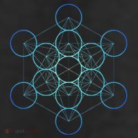 Indigo MetatronS Cube Sacred Geometry 25L Jumbo Tote