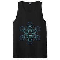 Indigo MetatronS Cube Sacred Geometry PosiCharge Competitor Tank