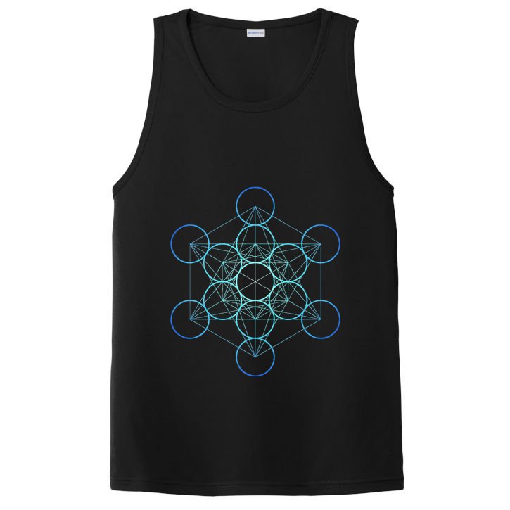 Indigo MetatronS Cube Sacred Geometry PosiCharge Competitor Tank
