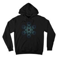Indigo MetatronS Cube Sacred Geometry Tall Hoodie