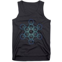 Indigo MetatronS Cube Sacred Geometry Tank Top