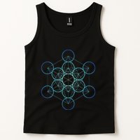 Indigo MetatronS Cube Sacred Geometry Tank Top