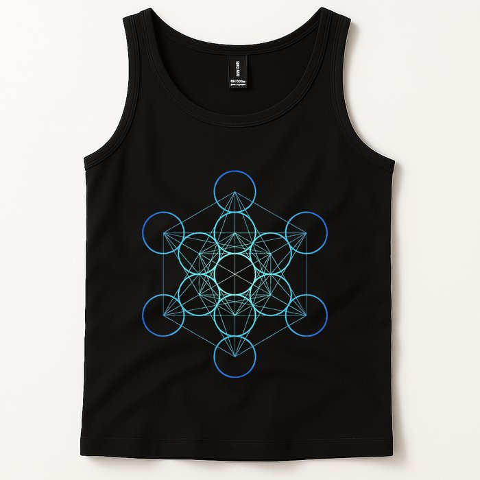 Indigo MetatronS Cube Sacred Geometry Tank Top