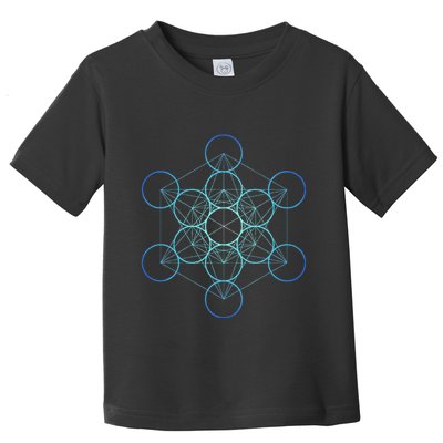 Indigo MetatronS Cube Sacred Geometry Toddler T-Shirt