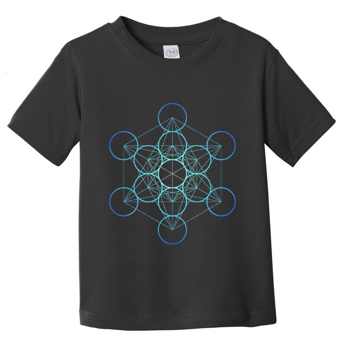 Indigo MetatronS Cube Sacred Geometry Toddler T-Shirt