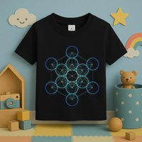 Indigo MetatronS Cube Sacred Geometry Toddler T-Shirt