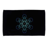 Indigo MetatronS Cube Sacred Geometry Microfiber Hand Towel