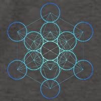 Indigo MetatronS Cube Sacred Geometry Vector Backpack