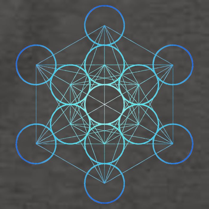 Indigo MetatronS Cube Sacred Geometry Vector Backpack