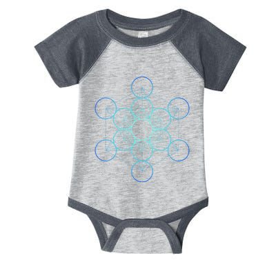 Indigo MetatronS Cube Sacred Geometry Infant Baby Jersey Bodysuit