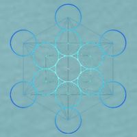 Indigo MetatronS Cube Sacred Geometry Sueded Cloud Jersey T-Shirt