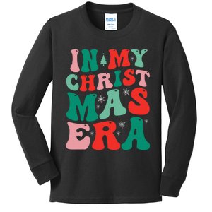 In My Christmas Era Groovy Xmas  Kids Long Sleeve Shirt