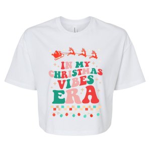 In My Christmas Vibes Era Retro Groovy Christmas Winter Cozy Gift Bella+Canvas Jersey Crop Tee