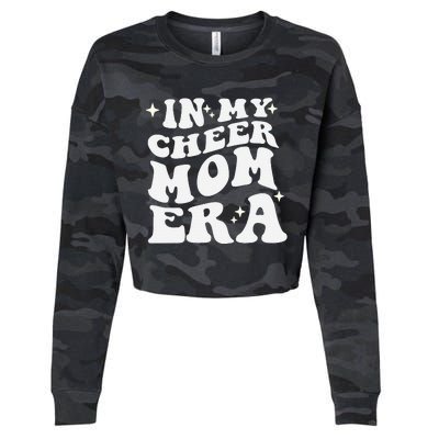 In My Cheer Mom Era Cheerleading Football Mom Game Day Gift Cropped Pullover Crew