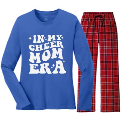 In My Cheer Mom Era Cheerleading Football Mom Game Day Gift Women's Long Sleeve Flannel Pajama Set 