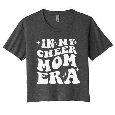 In My Cheer Mom Era Cheerleading Football Mom Game Day Gift Women's Crop Top Tee