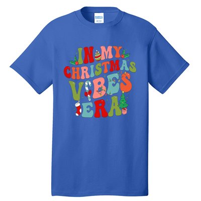 In My Christmas Vibes Era Groovy Merry Christmas Gift Tall T-Shirt