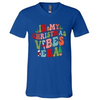 In My Christmas Vibes Era Groovy Merry Christmas Gift V-Neck T-Shirt