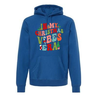 In My Christmas Vibes Era Groovy Merry Christmas Gift Premium Hoodie