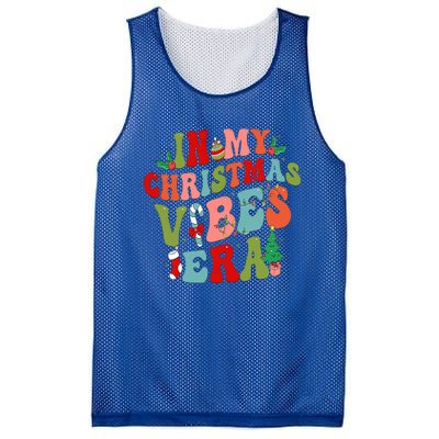 In My Christmas Vibes Era Groovy Merry Christmas Gift Mesh Reversible Basketball Jersey Tank