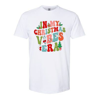 In My Christmas Vibes Era Groovy Merry Christmas Gift Softstyle CVC T-Shirt