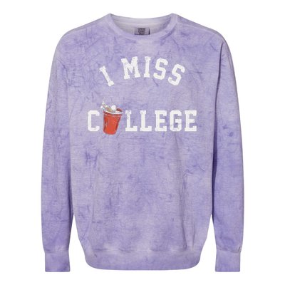 I Miss College Vintage Colorblast Crewneck Sweatshirt