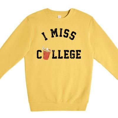 I Miss College Vintage Premium Crewneck Sweatshirt