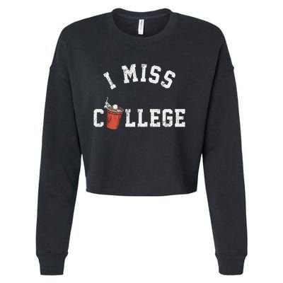 I Miss College Vintage Cropped Pullover Crew
