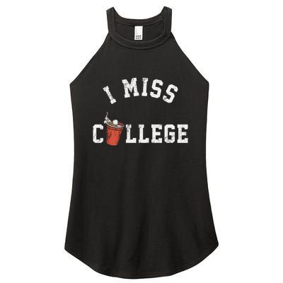 I Miss College Vintage Women's Perfect Tri Rocker Tank