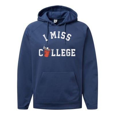 I Miss College Vintage Performance Fleece Hoodie