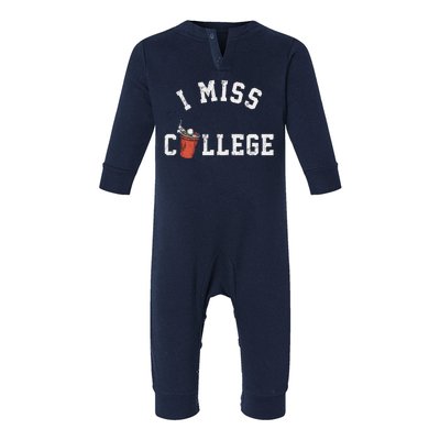 I Miss College Vintage Infant Fleece One Piece