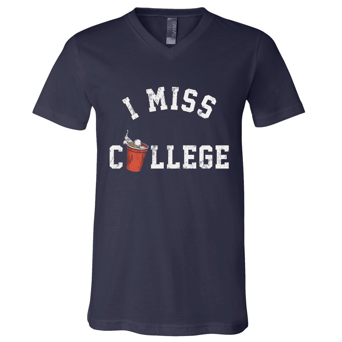 I Miss College Vintage V-Neck T-Shirt