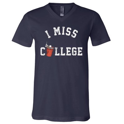 I Miss College Vintage V-Neck T-Shirt