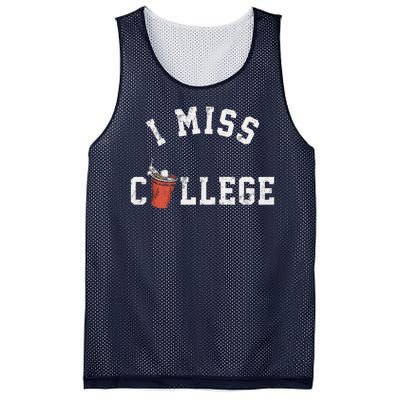 I Miss College Vintage Mesh Reversible Basketball Jersey Tank